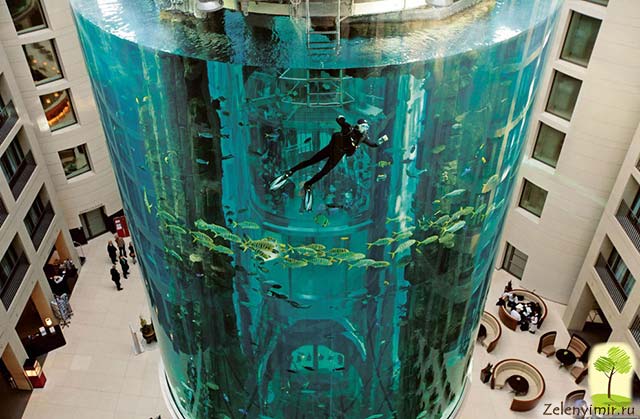 Самый огромный аквариум в мире - "Аквадом" в Берлине, Германия - 9