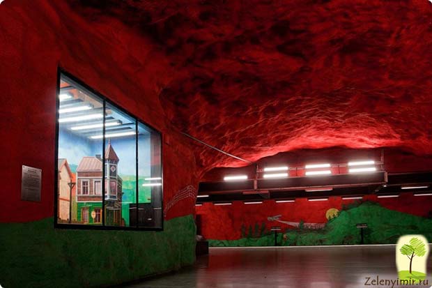 Ошеломляющее метро в Стокгольме – самая длинная художественная галерея в мире, Швеция - 16