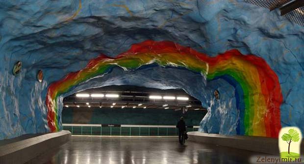 Ошеломляющее метро в Стокгольме – самая длинная художественная галерея в мире, Швеция - 2