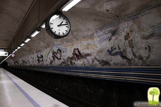 Ошеломляющее метро в Стокгольме – самая длинная художественная галерея в мире, Швеция - 22