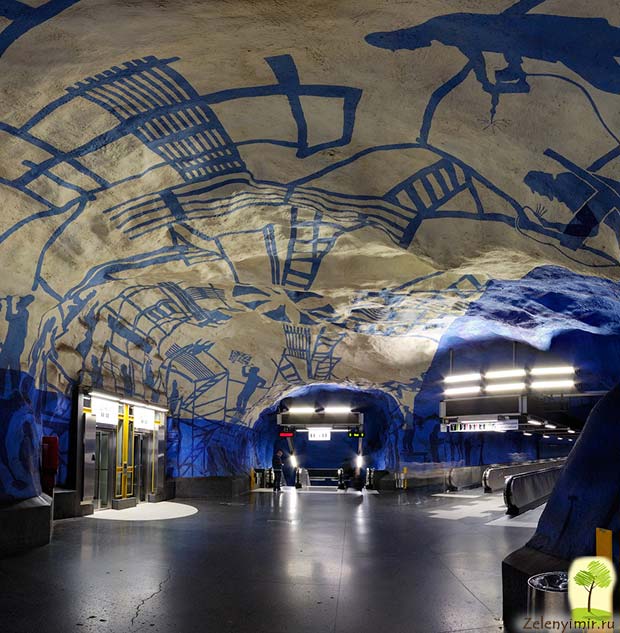 Ошеломляющее метро в Стокгольме – самая длинная художественная галерея в мире, Швеция - 25