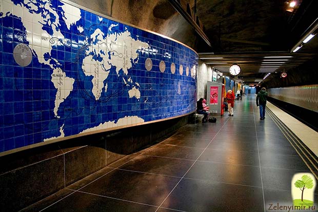 Ошеломляющее метро в Стокгольме – самая длинная художественная галерея в мире, Швеция - 3