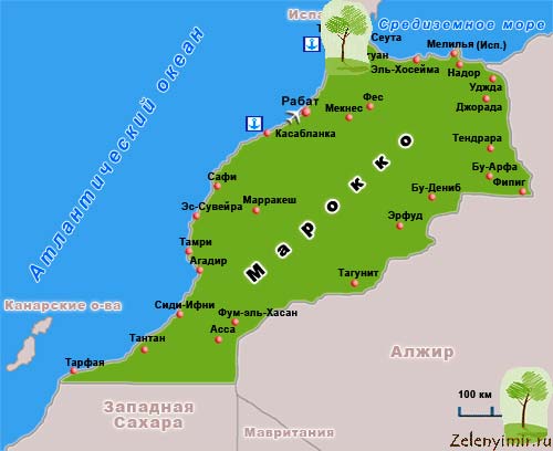 шефшауэн марокко на карте