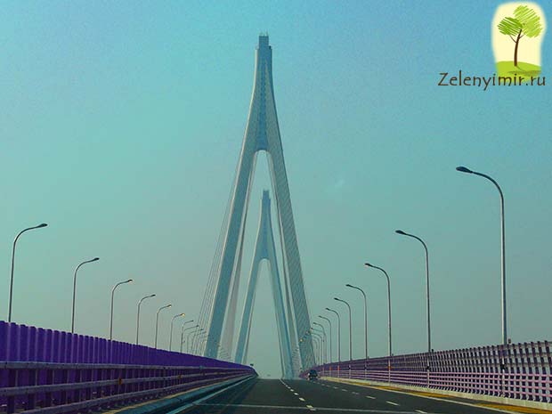 Мост через залив Ханчжоувань - один из самых длинных мостов мира - 4