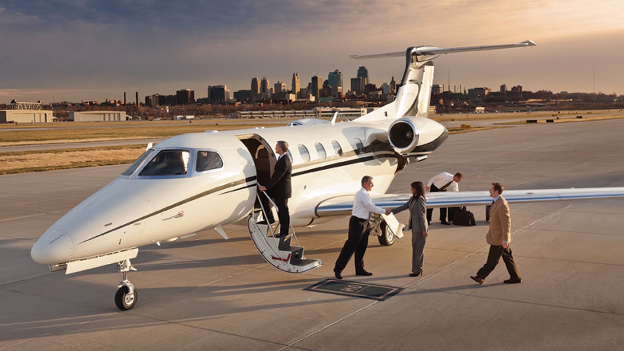 Private Jet and Mercedes